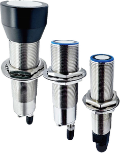 Sensor ultrasónico M18 de salida analógica de 0-10V 4-20mA con función de sincronización de rango de 1m