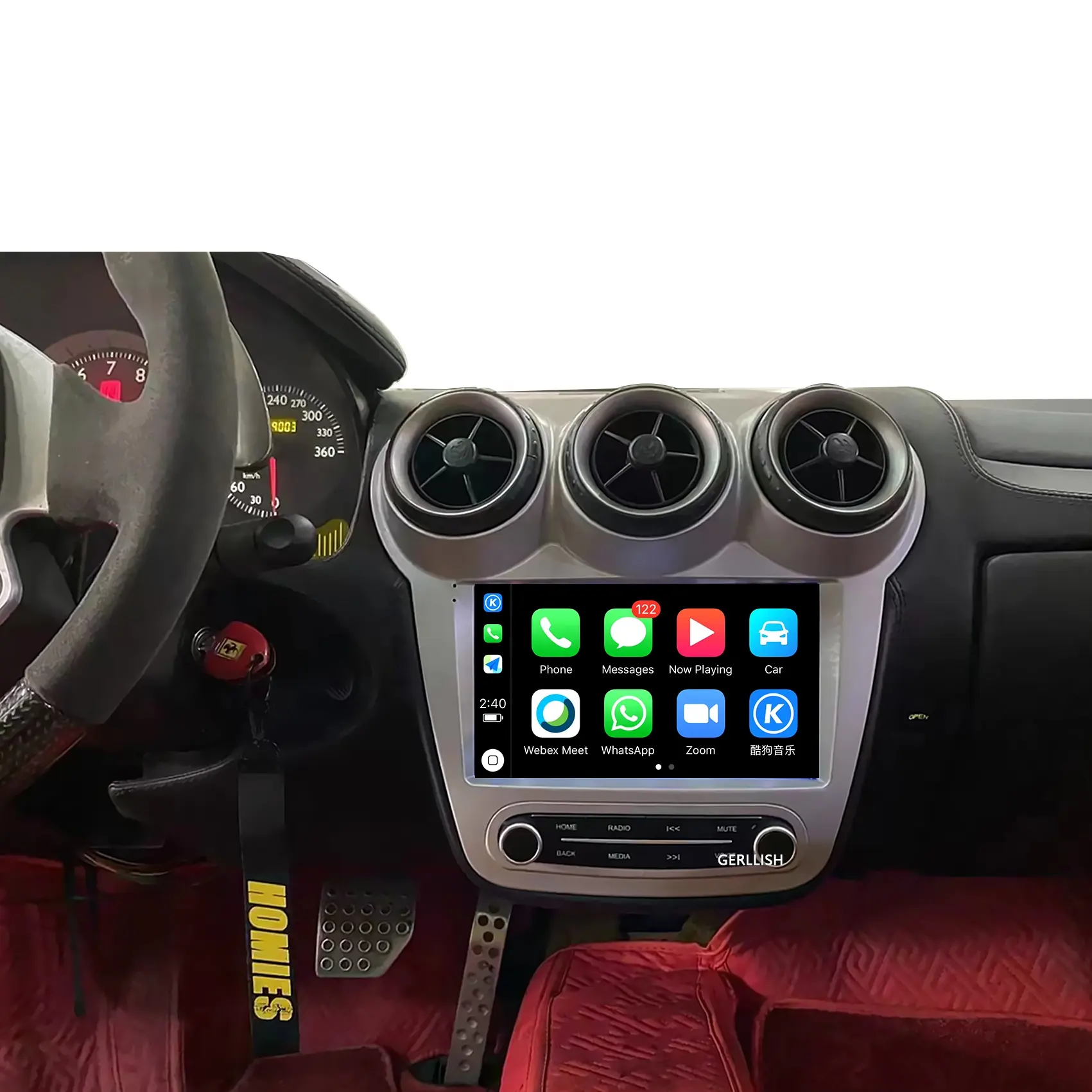 8Core per Ferrari F430 Android radio Carplay autoradio in fibra di carbonio GPS Navi Auto Stereo 9 pollici lettore multimediale unità principale