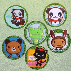 Maschinenstickerei aufbügeln Logo Patches niedliche Cartoon-Tiere Panda-Muster Kleidung Dekoration Patches - Product Image 2