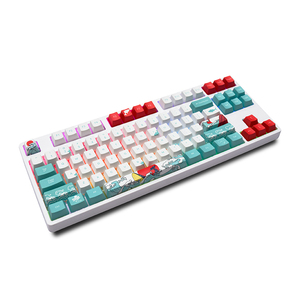AFLION Custom Keycaps 87 <strong>Key</strong> <strong>Wireless</strong> RGB Backlit Clavier Ink Tactile Switch PBT Keycap Mechanical <strong>Keyboard</strong> Gaming - Product Image 4