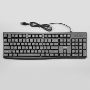 USB有線K-109Dコンピュータキーボード104キー対応オフィスシングルフランス語ロシアアラビア語黒コンピュータキーボード - Product Image 5