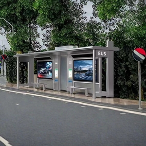 Thông Minh Thành phố năng lượng mặt trời dừng xe buýt nơi trú ẩn với LCD màn hình quảng cáo trạm xe buýt với băng ghế dự bị xe buýt hành khách Quầy - Product Image 3