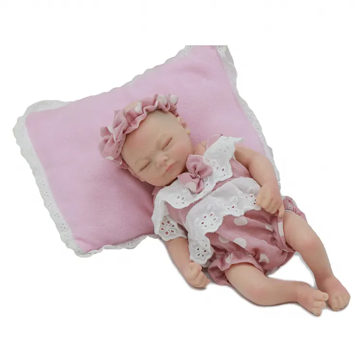 Premie Baby Größe 11 Zoll Voll festes Silikon Reborn Baby Doll 3D gemalte Haut Sichtbare Adern kein Haar