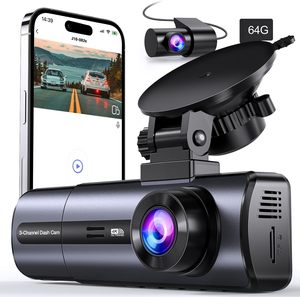3 Canais Do Carro DVR HD 4K wifi gps 3 Lente Dentro Do Veículo Traço Cam Câmera De Três Vias DVRs Gravador De Vídeo Mini Dashcam Camcorder