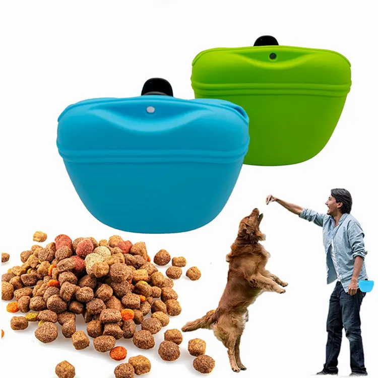 חיצוני אימון כלב מזון תיק נייד לחיות מחמד חטיף חיצוני כלב הליכה תיק סיליקון לחיות מחמד האכלת אימון תיק