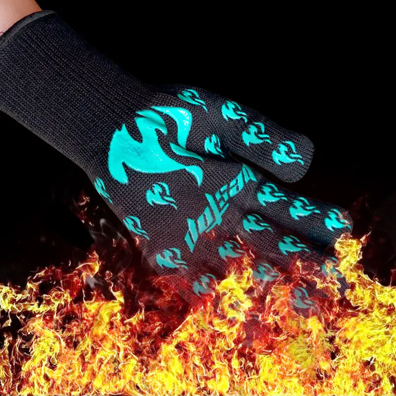 Seeway Pro-guantes resistentes al fuego para acampada al aire libre