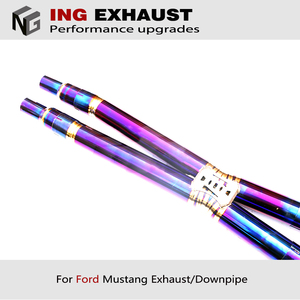 ING New <strong>Itme</strong> Catback Exhaust Tips Titanium Allyo Pipe Valve for 2012-up Ford Mustang GT500 V8 3.7 5.0 Auto Performance <strong>Parts</strong> - Product Image 3