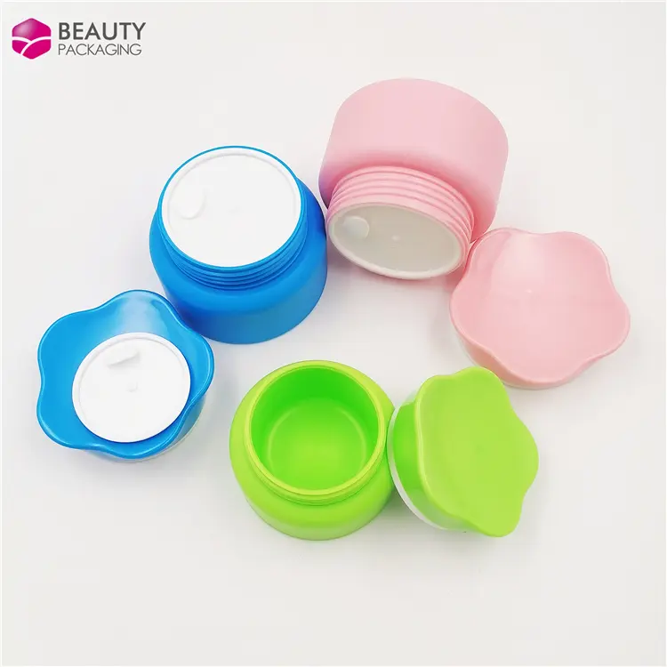 10 g 15ml 20 ml clear plastic cream jars container for small things with colorful caps