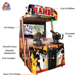 55インチ液晶ランボー射撃ゲームシミュレーターコイン操作マシン銃射撃ゲーム用アーケードゲーム機