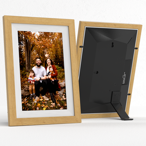 Yüksek kaliteli ahşap dijital fotoğraf çerçevesi wifi 10.1 21.5 inç dokunmatik ekran mini büyük led video resim gif foto ile ips akıllı - Product Image 1