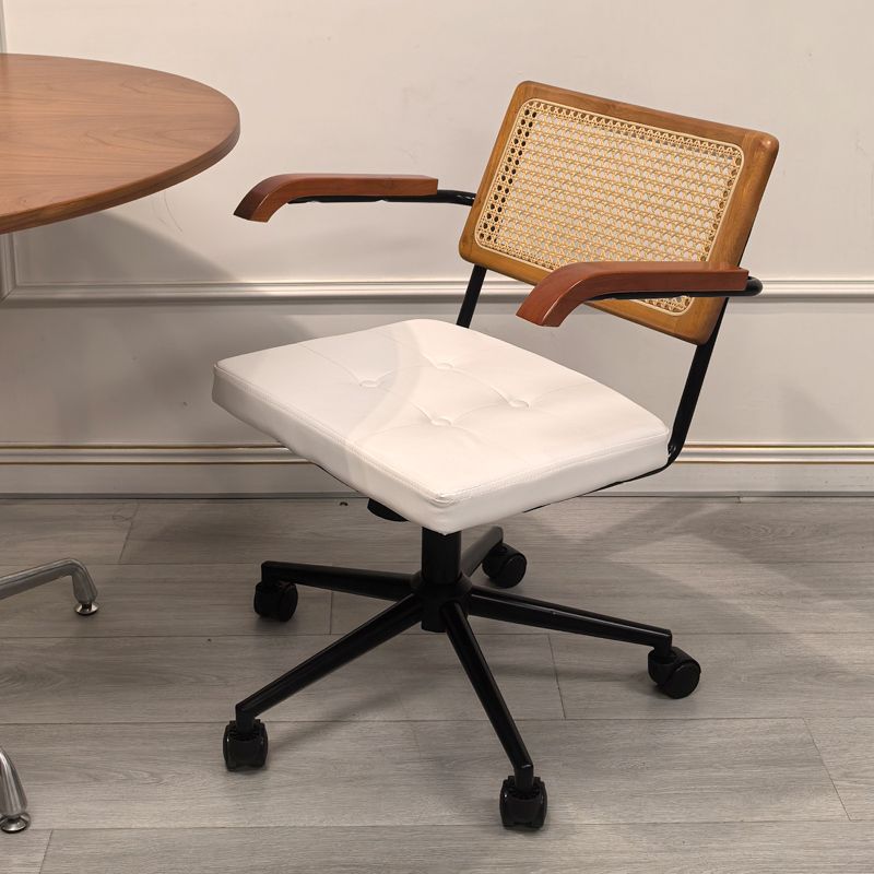 Sakura wood solid wood backrest, white seat cushion (with armrests)