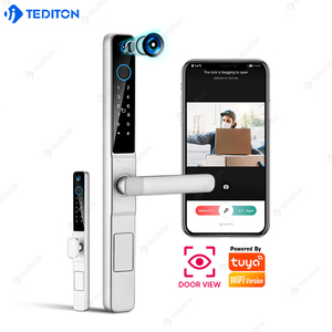 WiFi Tuya App Smart Lock mit Kamera Video Türklingel Finger abdruck Keyless Entry Tastatur Türschloss mit Griff für die Haustür - Product Image 4