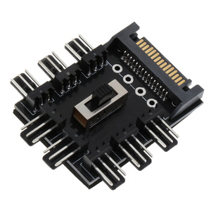 Adaptador de PCB de toma de corriente de 1 a 8 3 pines, divisor, ventilador de refrigeración, Hub, Control de velocidad de 2 niveles para ordenador PC - Product Image 2