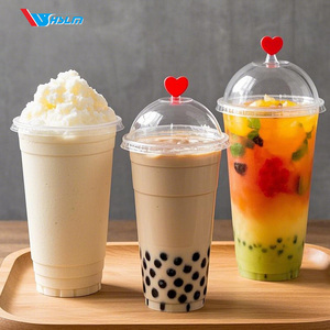 Yüksek kalite 90 kalibreli 570ml 640ml 485ml plastik suyu içecek fincan Boba kabarcık çay kapaklı bardak - Product Image 1