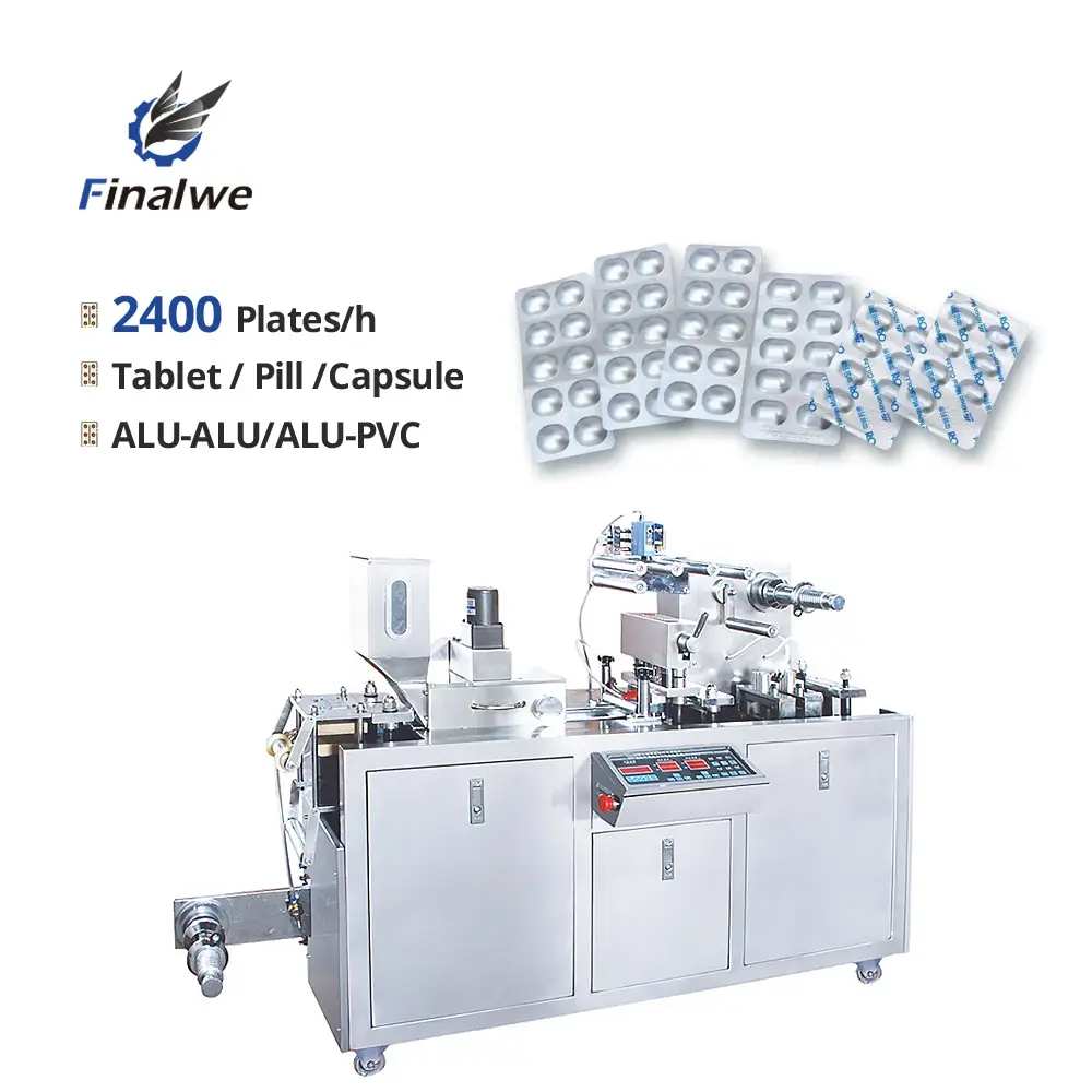 Finalwe Stable Vitamin Capsule Blister Packing Machine Black Ink Stamp On Foil Blisters