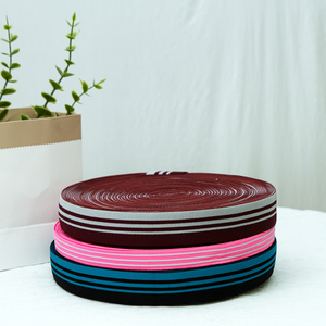 Precio directo de fábrica Logotipo personalizado Alta elasticidad Engrosada Banda elástica entre colores Cintura colorida - Product Image 2