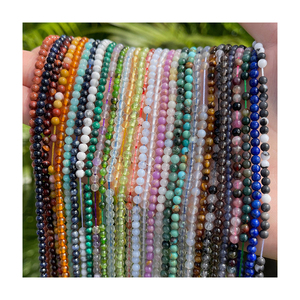 Natural Gemstone Round Beads 2mm 3mm 4mm Smooth Round Beads Amethyst Rose Quartz <strong>Jade</strong> More Choose Round Beads for Jewelry Making - Product Image 1