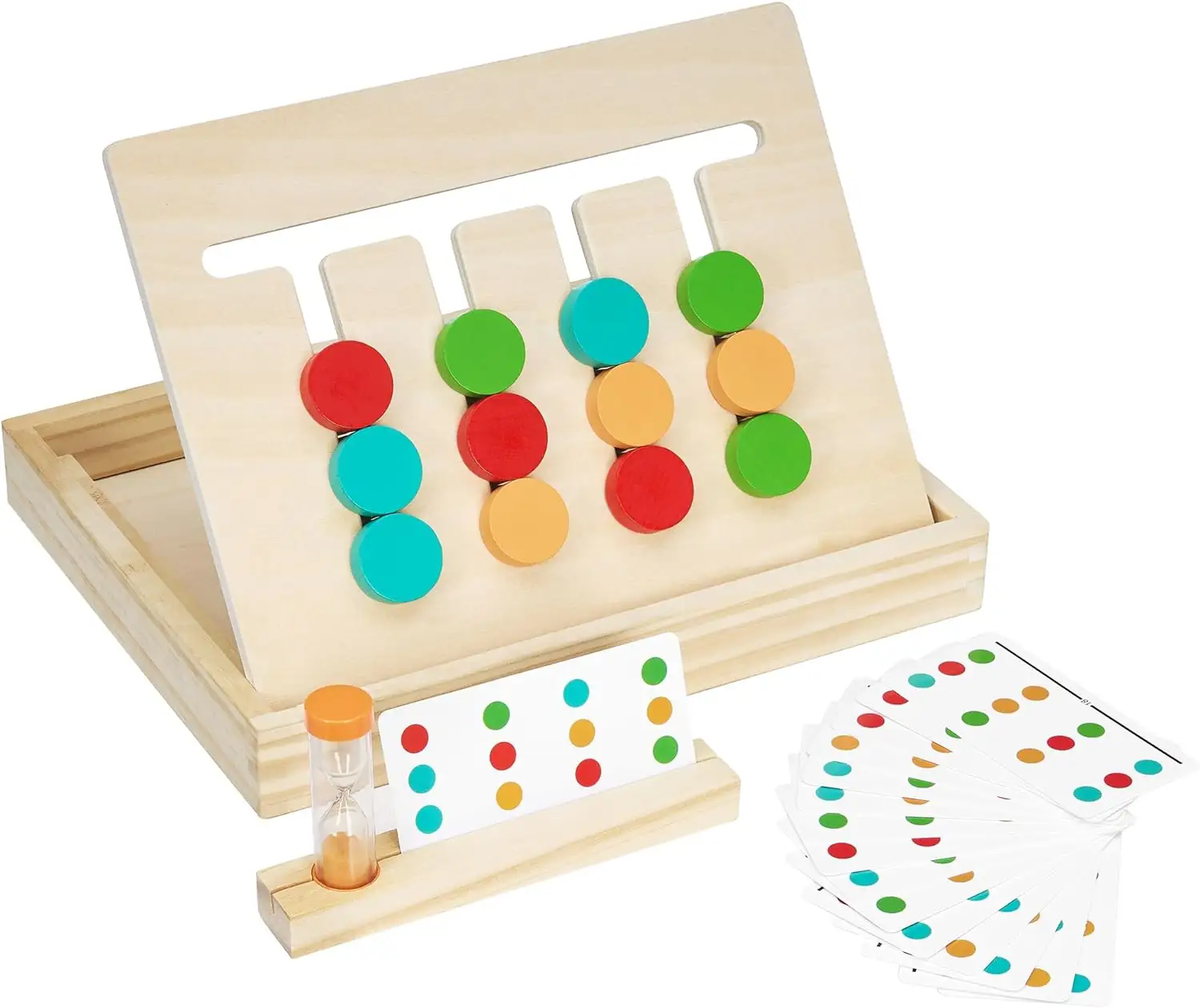 Montessori aprendizagem brinquedos slide quebra-cabeças cor & forma correspondência quebra-cabeças jogo de lógica brinquedos educativos pré-escolar de madeira para crianças