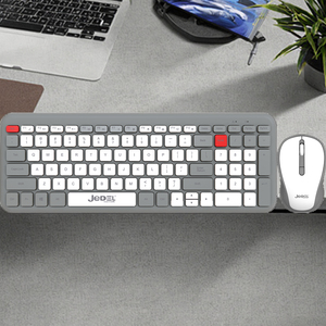 Ultra dünne drahtlose Tastatur mit 99 Tasten und Maus Combo Dual Mode 2.4G Low Profile für Win/Mac Laptop/Desktop - Product Image 1