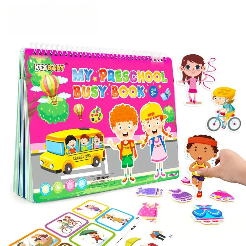 사용자 정의 인쇄 어린이 색칠 활동 통합 문서 유치원 퍼즐 재사용 가능한 학습 교육 아이들을위한 바쁜 책