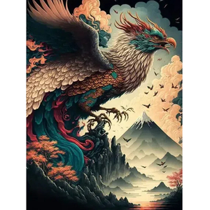 1PC DIY 5D kim cương thêu <span class=keywords><strong>Cross</strong></span> <span class=keywords><strong>Stitch</strong></span> hình ảnh 40*50cm <span class=keywords><strong>EAGLE</strong></span> mô hình khung phù hợp với núi biển động vật kim cương nghệ thuật thủ công tường - Product Image 1