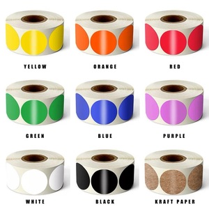 Custom <strong>Color</strong> <strong>Code</strong> Dot Labels Stickers <strong>Red</strong> Green Blue Black Circle Stationery Stickers 1inch Colorful Dot Labels Adhesive - Product Image 3