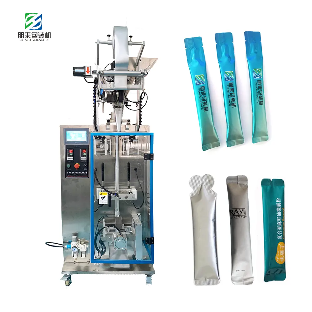 Automatic Spice Sachets Powder Packaging Rounded Corner Back Sealed Bag Ginger Fruit Coffee Powder Spice Filling Packing Machine