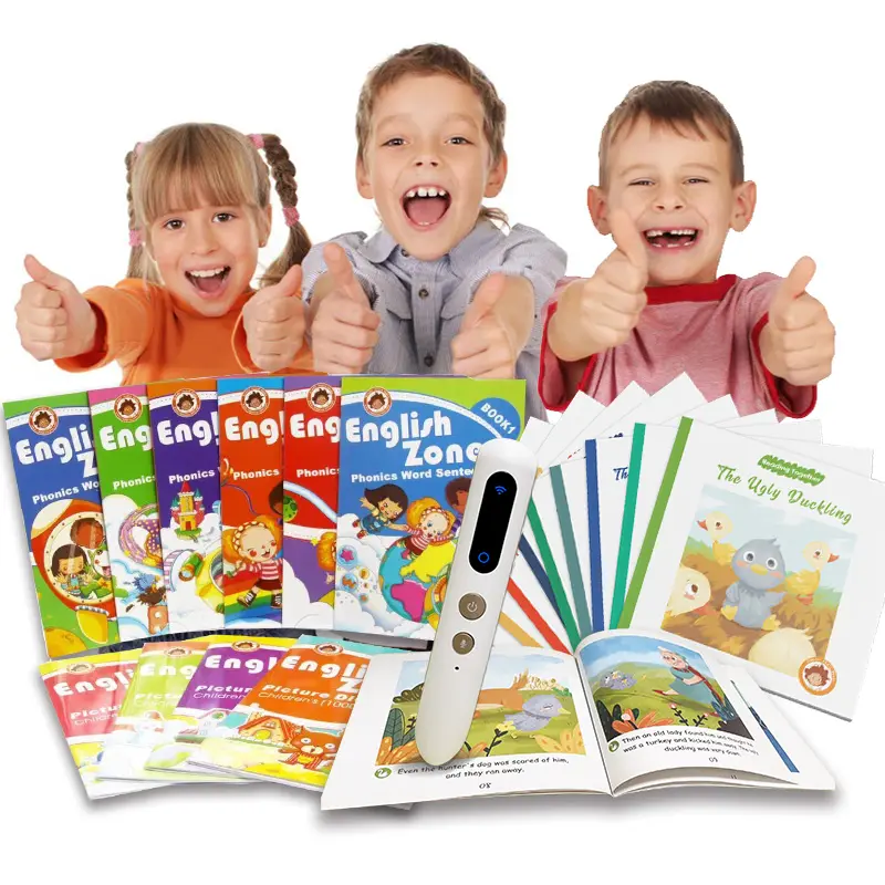 Educazione dei bambini strumenti di apprendimento OEM libri di penna parlante inglese intelligente per bambini arabo e inglese