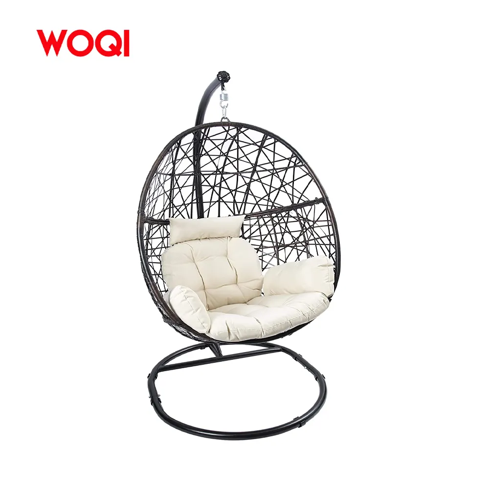 Woqi – chaise de jardin suspendue en rotin et osier, balançoire pour chambre à coucher, hamac avec support, haute qualité