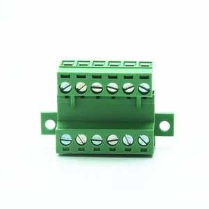 6 Pole 5.08mm Spaced Pcb Pluggable Insulated <strong>Terminal</strong> <strong>Blocks</strong> Plug and Socket with <strong>Fixed</strong> Ear - Product Image 5