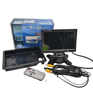 Cámaras con pantalla LCD TFT de 7 pulgadas, sistema de estacionamiento de cámara de marcha atrás para monitores de espejo retrovisor de coche, compatible con DVD - Product Image 5
