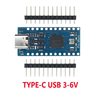 Mini/Type-C/Micro USB Pro Micro ATMEGA32U4 modulo 5V/16MHZ con il bootloader con 2 riga pin di testa - Product Image 5
