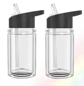 10oz double wall kids plastic snowglobe tumblers