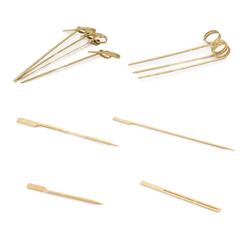 Wholesale Knot Skewer Disposable Safe Bamboo Knot Skewers Bamboo Cocktail Stick bamboo sticks for cocktails