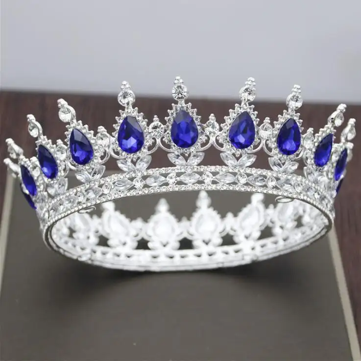 Tiara Vintage de Reina y Rey para novia, corona para mujer, tocado, Tiaras y coronas para boda, accesorios de joyería para el cabello 2020