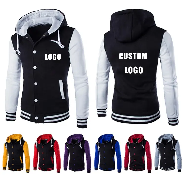 Designer University Letterman Jacket Wholesale Blank Custom Varsity Jackets Men Plain College Baseball Hoody Jacket For Men 2023