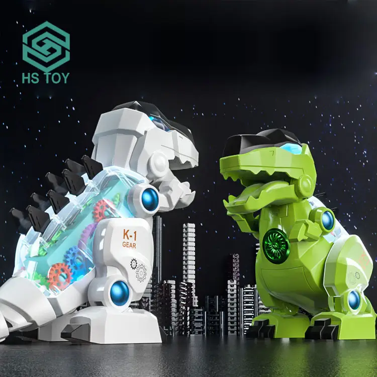 HS Tyrannosaurus Rex Plastic Bo Gear Walking Led RC Dinosaur Robot Toys fornitore in vendita