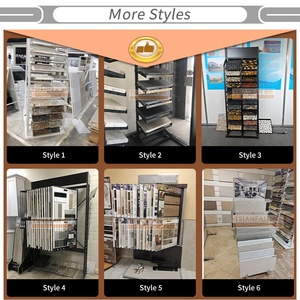 2025 nuovo stile da pavimento in piedi mostra scaffali in pietra finta porta Display prezzo Showroom espositore in pietra