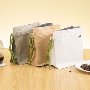 Custom Eight Seal Stand up Moisture Proof Coffee Bags Reusable Coffee Bean <strong>Pouch</strong> with Valve and String - Product Image 3