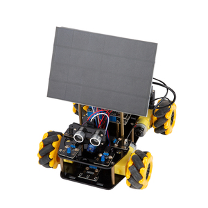 Control de aplicación WiFi con energía Solar, Kit de coche Robot educativo basado en Sensor de evitación de obstáculos de accionamiento multidireccional para Arduino