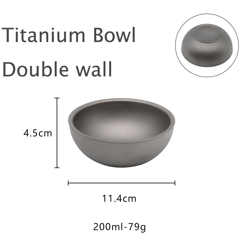Titanium-200ML Double Wall Bowl