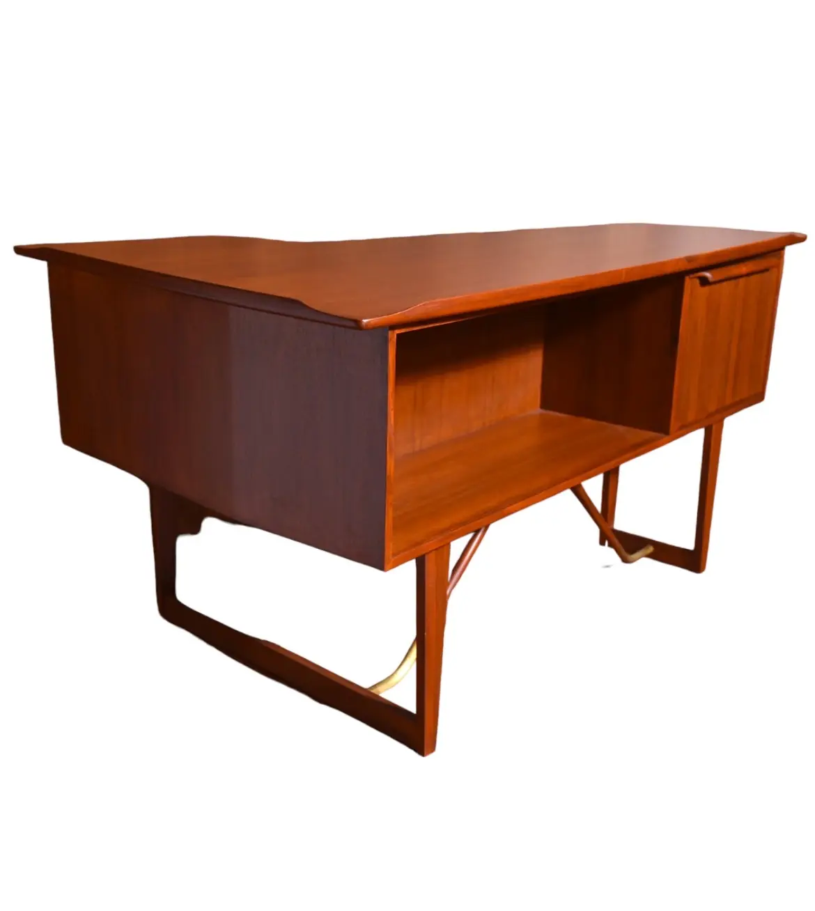 Lujosa mesa de madera en un estilo moderno Tamaño pequeño adecuado para trabajar o como soporte de TV Listo para enviar desde Tailandia