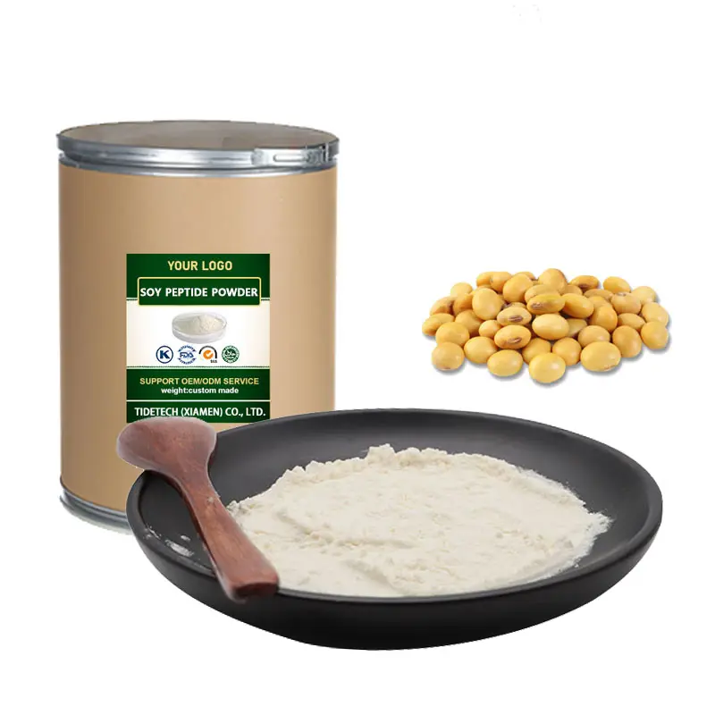 Peptide de soja en poudre de qualité alimentaire, 90% de protéines de soja isolées hydrolysées, de haute qualité