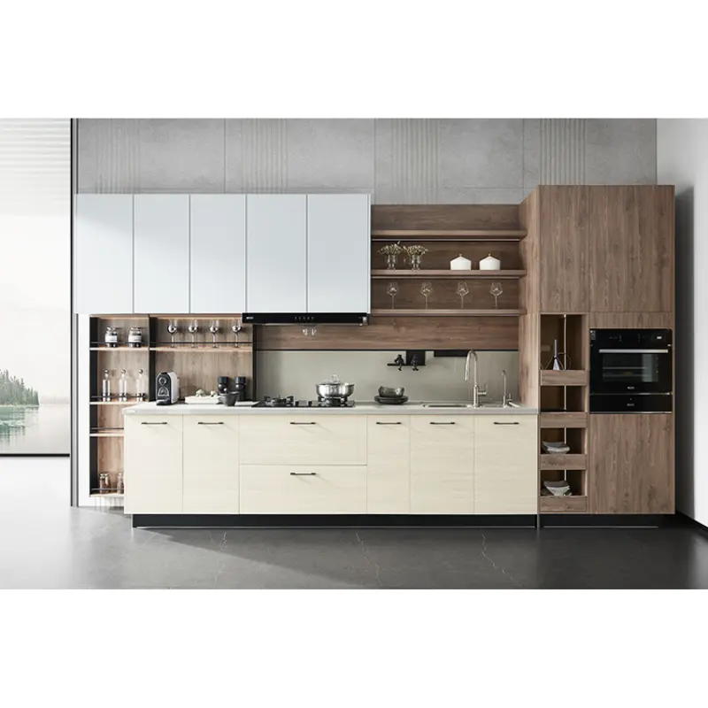 Armário de cozinha modular moderno casa, cozinha projetos de carpintaria e articulação