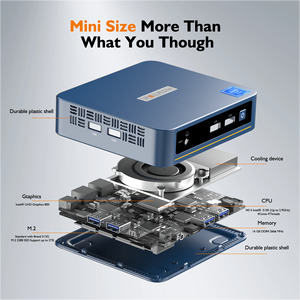 Mini PC Peladn portátil, asequible y duradero, procesador Intel N5105, rendimiento de alto costo, ordenador 8G DDR4 256GB - Product Image 4