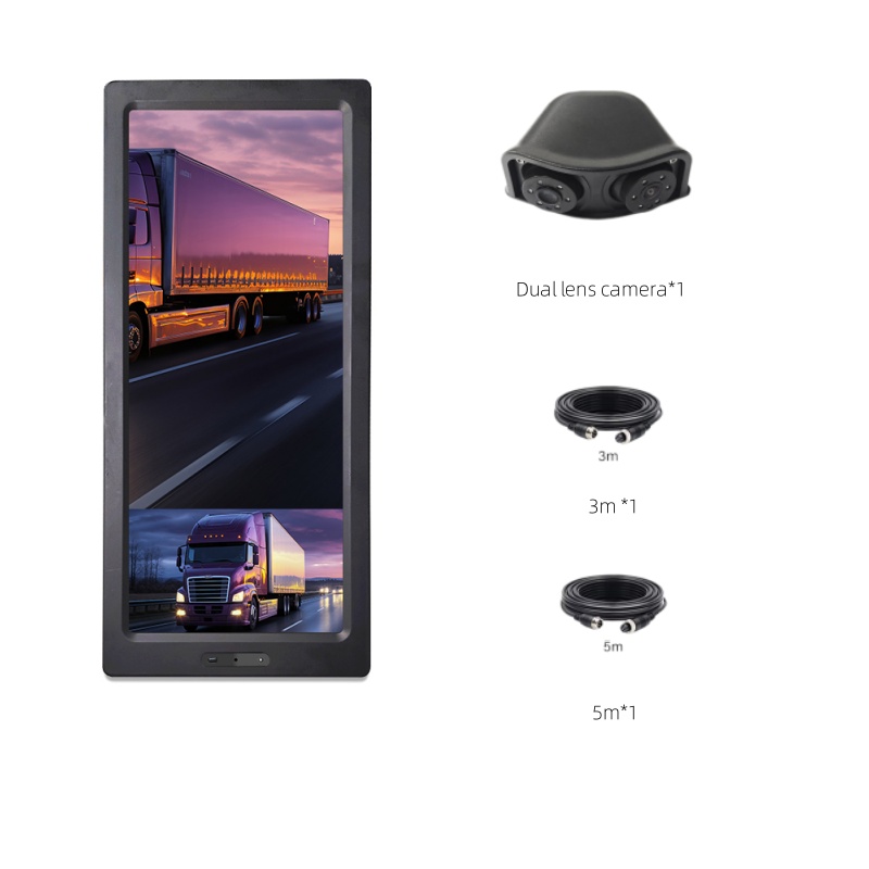 12.3" DVR monitor + Dual lens camera*1+3m*2