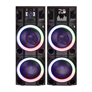2.0 Wood AC Professional Disco Audio Bühnen lautsprecher RGB LED-Beleuchtung Modische Karaoke Party PA-Lautsprecher AUX für Computer