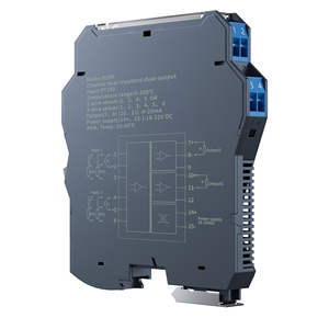 Transmisor de señal de temperatura 2 en 2 salidas 500C DC24V-50 ~ 200C a 4-20mA 0-10V 0-5V PT100 Sensor convertidor de señal de temperatura - Product Image 5