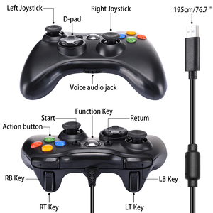 Microsoft Xbox360コントローラー用ゲームパッド有線ジョイスティックジョイパッドUSBゲームパッドコントロールXbox360コントローラーおよびPC - Product Image 5
