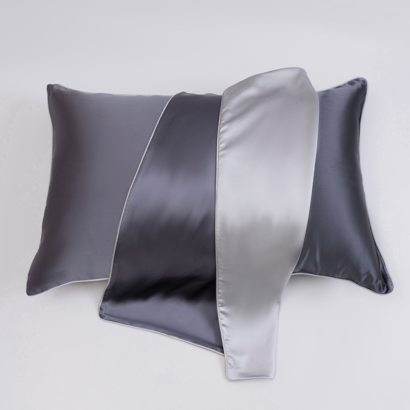 Grigio scuro e grigio ghiacciaio (federa singola)